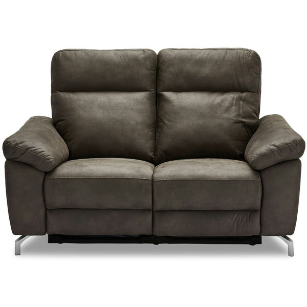 Reclining 2 Seater Sofa Selesta Brown Fabric IBBE DESIGN EU